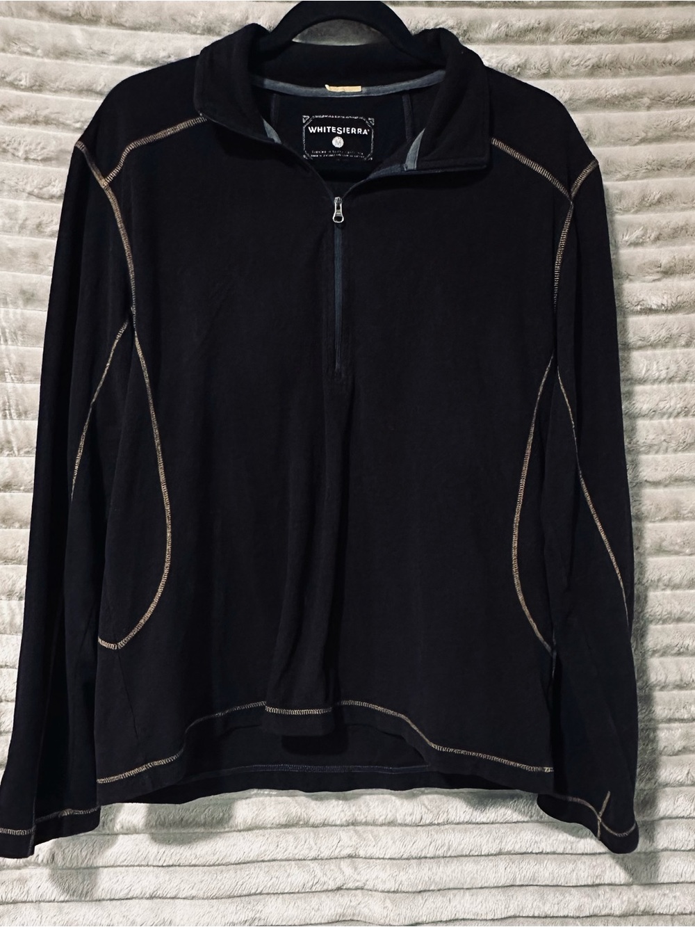 White Sierra Black Quarter-Zip Pullover